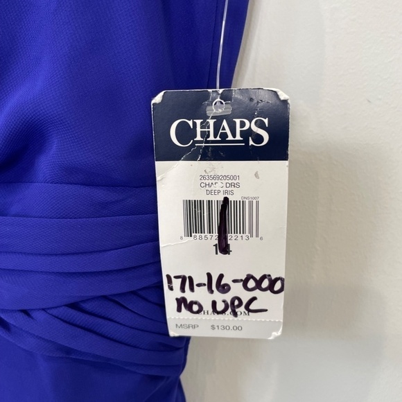 Chaps Deep Iris Long Formal Evening Gown - Picture 10 of 10